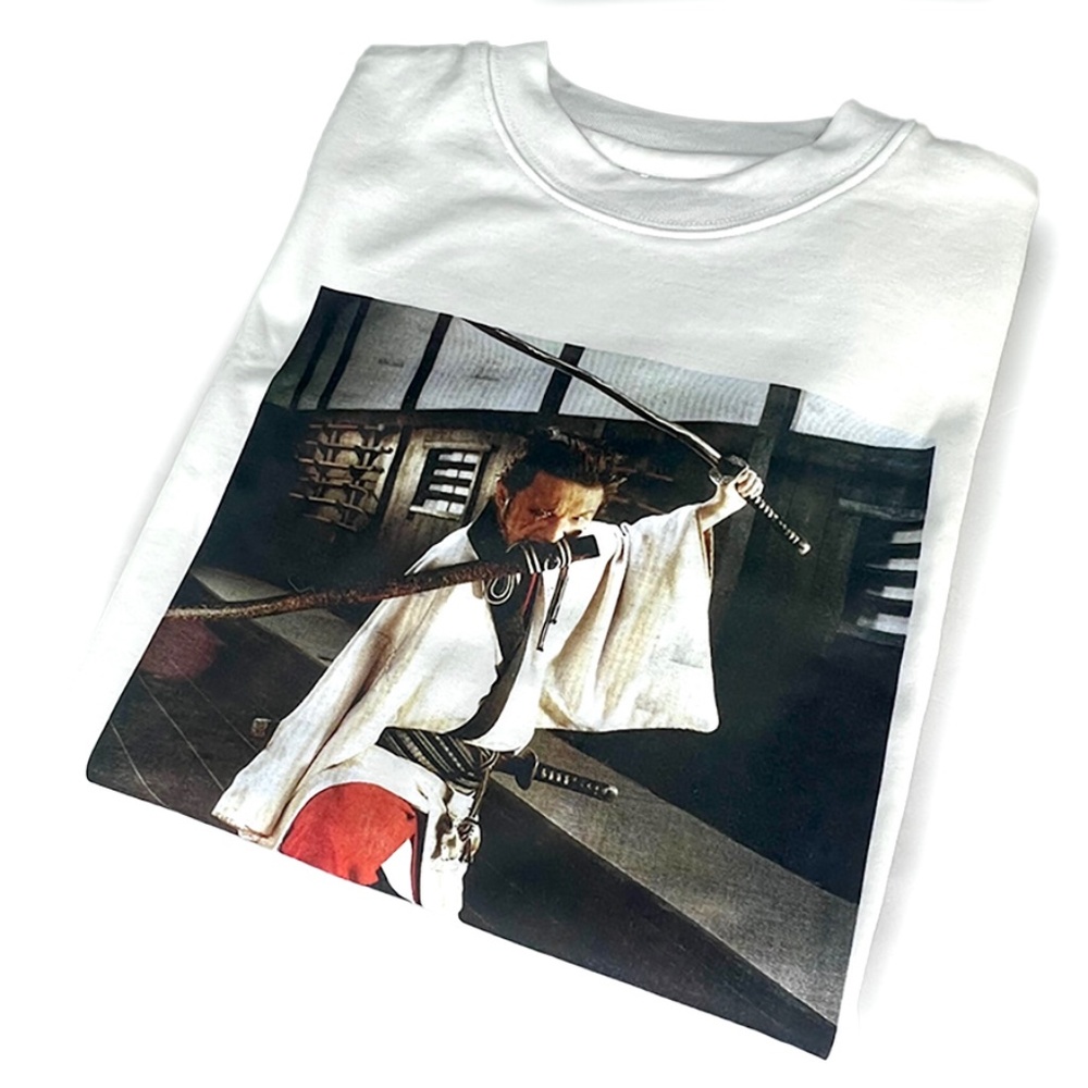 Vintage Samurai White T-Shirt from Japan